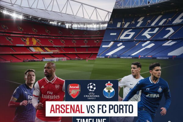 arsenal vs fc porto timeline