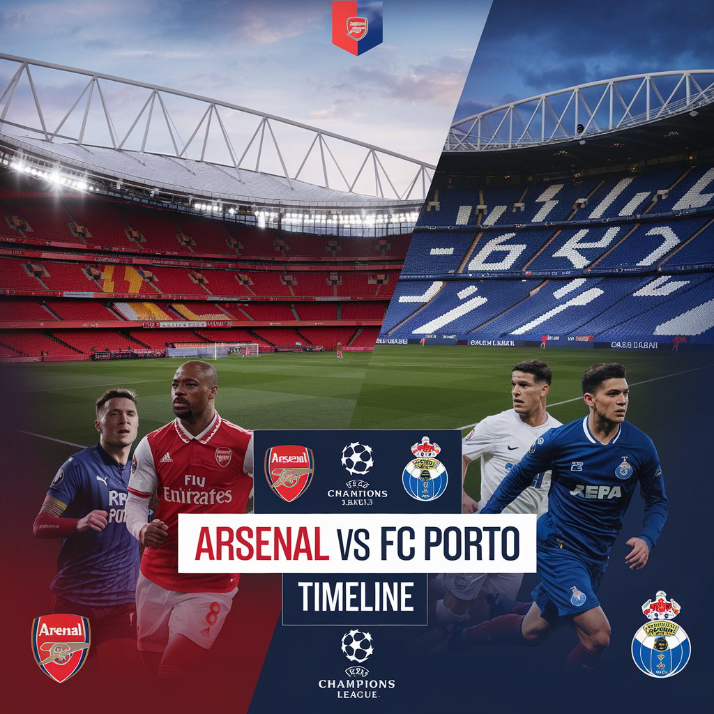 arsenal vs fc porto timeline