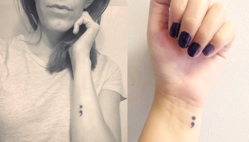 semicolon tattoo